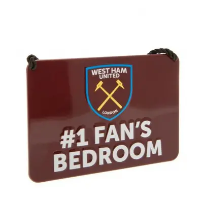 West Ham United značka do ložnice Bedroom Sign No1 Fan