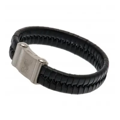 FC Liverpool kožený náramek Single Plait Leather Bracelet