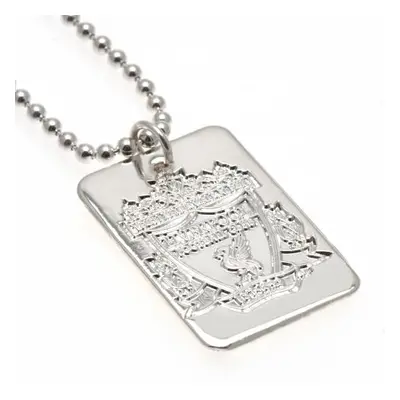 FC Liverpool řetízek na krk se psí známkou Silver Plated Dog Tag & Chain