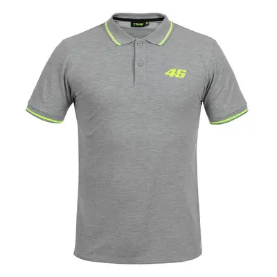 Valentino Rossi pánské polo tričko grey logo VR46 yellow Core - XS