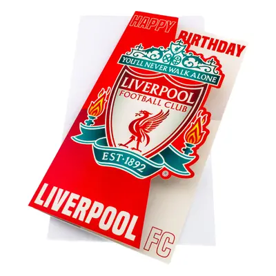 FC Liverpool narozeninové přání Crest Birthday Card