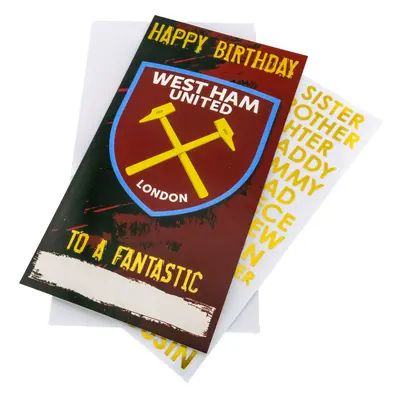 West Ham United narozeninové přání Personalised Birthday Card