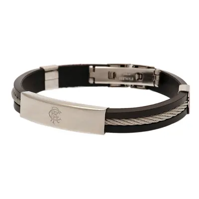 FC Rangers náramek Silver Inlay Silicone Bracelet