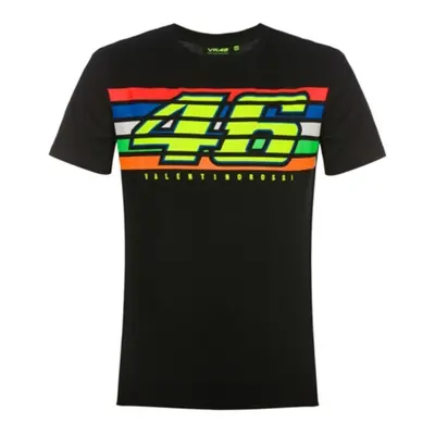 Valentino Rossi pánské tričko black Classic (Stripes) 2019 - XS