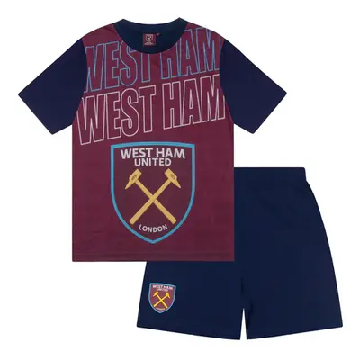 West Ham United dětské pyžamo Text claret