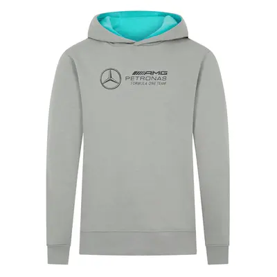 Mercedes AMG Petronas dětská mikina s kapucí Hoody Large Logo grey F1 Team 2024