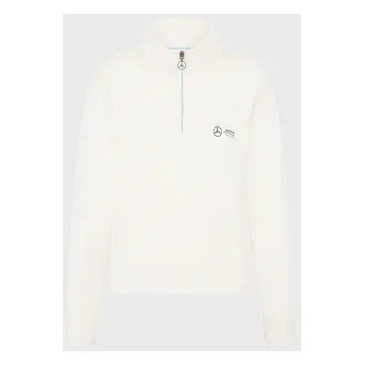 Mercedes AMG Petronas dámská mikina 1/4 Zip Relaxed Fit Off-White F1 Team 2024