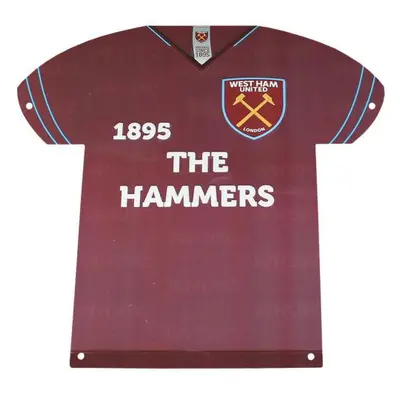 West Ham United kovová značka Metal Shirt Sign