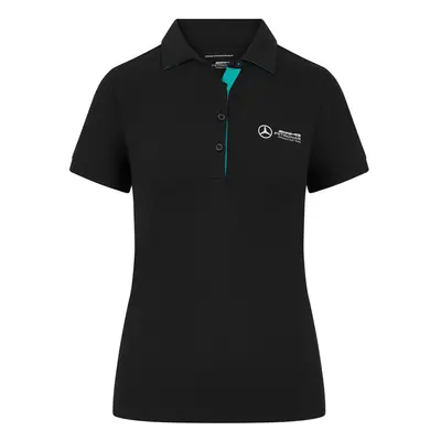 Mercedes AMG Petronas dámské polo tričko Small logo black F1 Team 2024