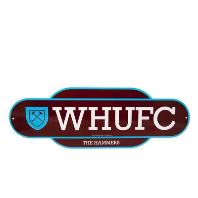 West Ham United cedule na zeď Colour Retro Sign