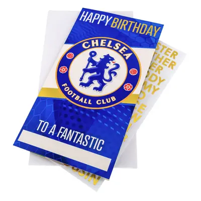 FC Chelsea narozeninové přání se samolepkami Personalised Birthday Card