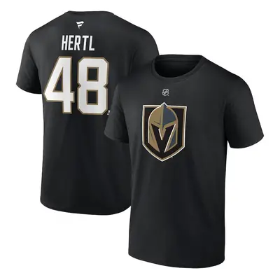 Vegas Golden Knights pánské tričko #48 Tomáš Hertl Black Authentic Stack Name & Number