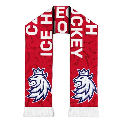 Hokejové reprezentace zimní šála red Czech Ice Hockey pattern