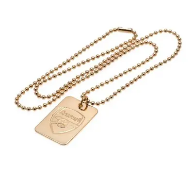 FC Arsenal řetízek na krk se psí známkou Gold Plated Dog Tag & Chain