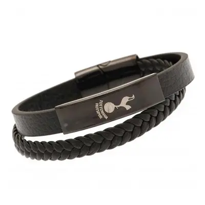 Tottenham Hotspur kožený náramek Black IP Leather Bracelet