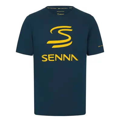 Ayrton Senna pánské tričko Logo blue 2024