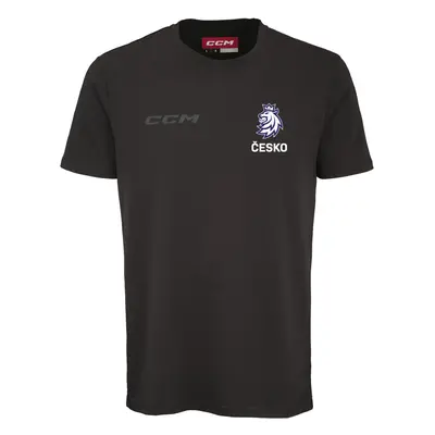 Hokejové reprezentace pánské tričko Czech Republic CCM Core Lev Česko Black