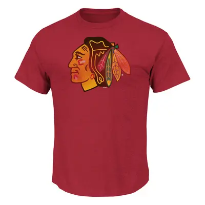 Chicago Blackhawks pánské tričko Pigment Dyed red