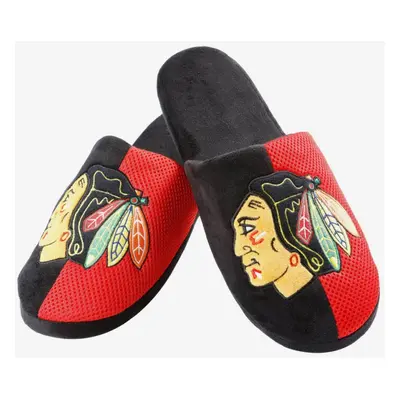 Chicago Blackhawks pánské pantofle Logo Staycation Slipper