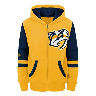 Nashville Predators dětská mikina s kapucí faceoff colorblocked fleece full-zip