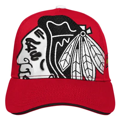 Chicago Blackhawks dětská čepice baseballová kšiltovka Big Face red