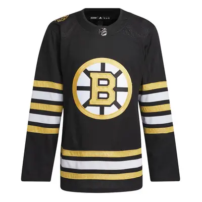 Boston Bruins hokejový dres adidas Black 100th Anniversary Primegreen Authentic Jersey