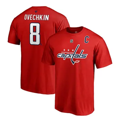 Washington Capitals pánské tričko red Alex Ovechkin Stack Logo Name & Number