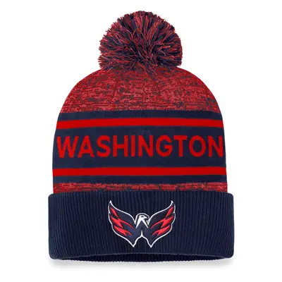 Washington Capitals zimní čepice Authentic Pro Rink Heathered Cuffed Pom Knit