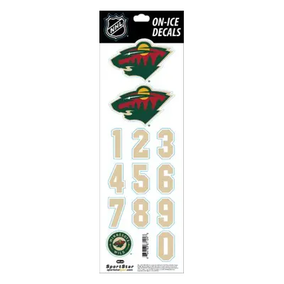 Minnesota Wild samolepky na helmu Decals Cream