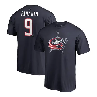 Columbus Blue Jackets pánské tričko grey #9 Artemi Panarin Stack Logo Name & Number