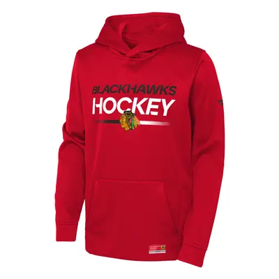 Chicago Blackhawks dětská mikina s kapucí Authentic Pro Hoodie Po Hood