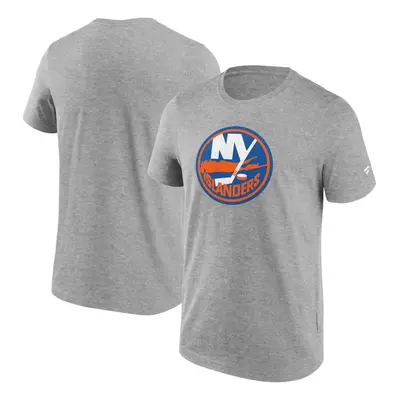 New York Islanders pánské tričko Primary Logo Graphic Sport Gray Heather