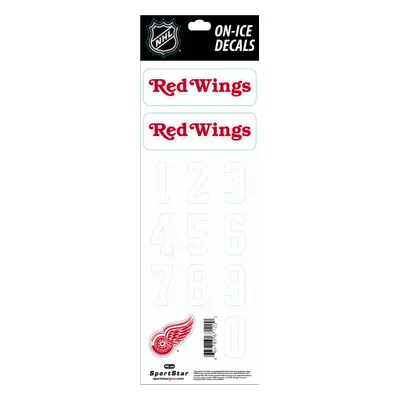 Detroit Red Wings samolepky na helmu Decals White