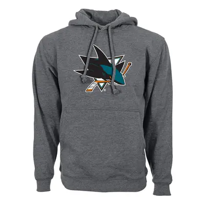 San Jose Sharks pánská mikina s kapucí grey Core Logo Hood