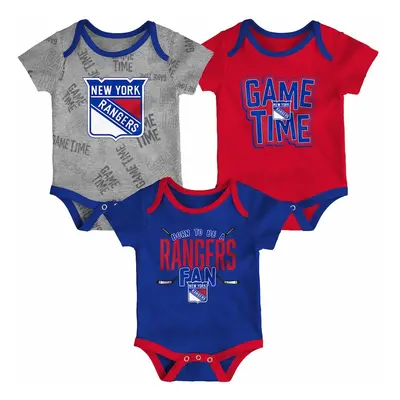 New York Rangers kojenecké body 3-pack Game Time S/S Creeper Set - Newborn