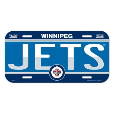 Winnipeg Jets cedule na zeď License Plate Banner