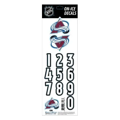 Colorado Avalanche samolepky na helmu Decals Black