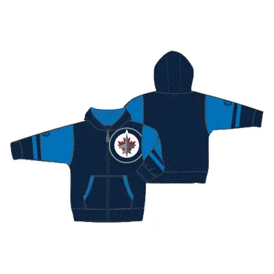 Winnipeg Jets dětská mikina s kapucí Faceoff Colorblocked Fleece Full-Zip