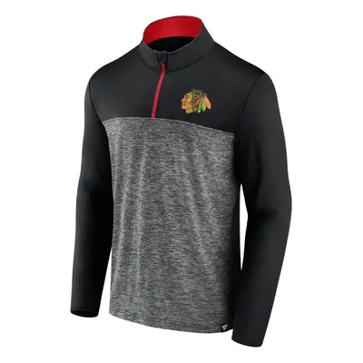 Chicago Blackhawks pánská mikina Iconic Defender 1/4 Zip black