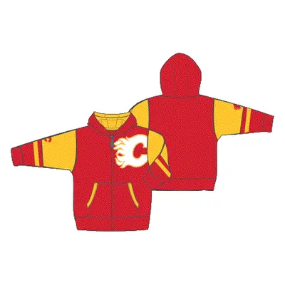 Calgary Flames dětská mikina s kapucí Faceoff Colorblocked Fleece Full-Zip