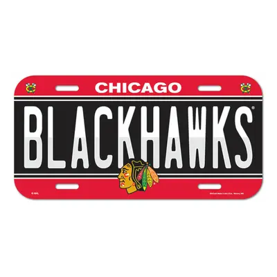 Chicago Blackhawks cedule na zeď License Plate Banner