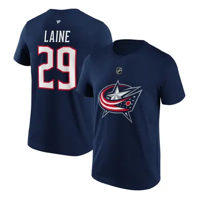 Columbus Blue Jackets pánské tričko Patrick Laine #29 Name & Number Graphic navy