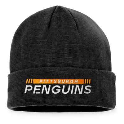 Pittsburgh Penguins zimní čepice Authentic Pro Game & Train Cuffed Knit Black