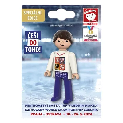 Hokejové reprezentace figurka Man hockey fan white