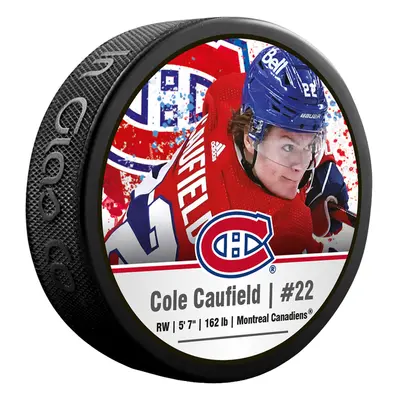 Montreal Canadiens puk souvenir hockey puck Cole Caufield #22