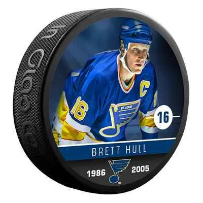 St. Louis Blues puk Brett Hull #16 Souvenir Collector Hockey Puck