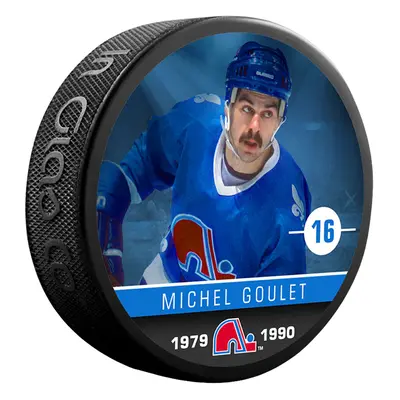 Quebec Nordiques puk Michel Goulet #16 Souvenir Collector Hockey Puck