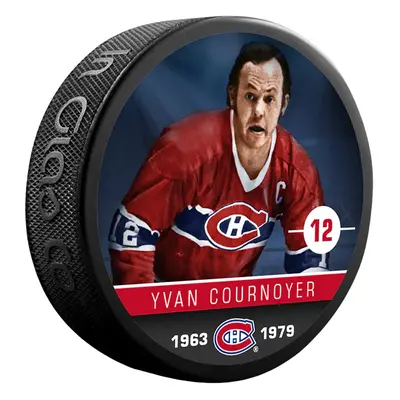 Montreal Canadiens puk Yvan Cournoyer #19 Souvenir Collector Hockey Puck