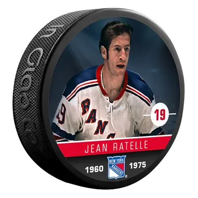 New York Rangers puk Jean Ratelle #19 Souvenir Collector Hockey Puck