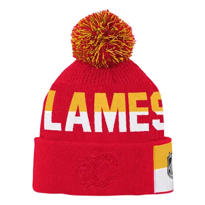 Calgary Flames dětská zimní čepice Faceoff Jacquard Knit